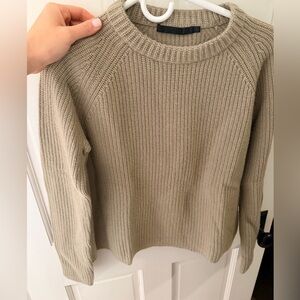 Jenni Kayne Ribbed Crew Neck Sweater - Tan